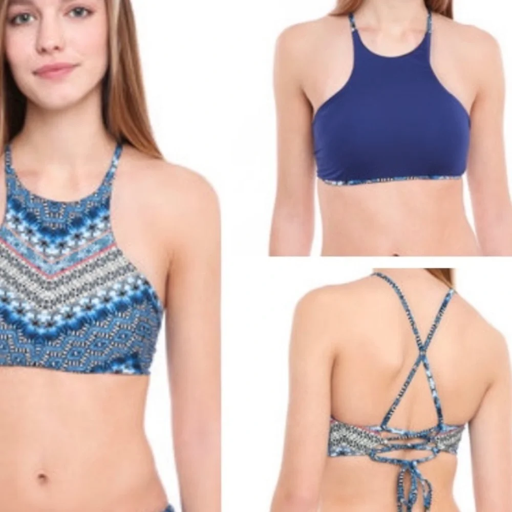 NWT Lucky Brand Nomad‎ Chevron Bikini Top